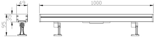 Outer Aluminum Extrusion 48W Wall Washer Lamp LED Outdoor Building Light
